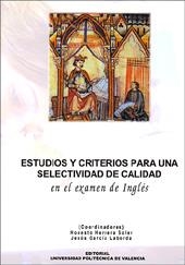 ESTUDIOS Y CRITERIOS PARA UNA SELECTIVIDAD DE CALIDAD EN EL EXAMEN DE INGLÉS | 9788497059107 | Herrera Soler, Honesto;García Laborda, Jesús | Llibres.cat | Llibreria online en català | La Impossible Llibreters Barcelona