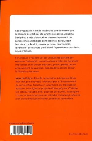 Fer filosofia a l'escola | 9788497664417 | Irene de Puig Oliver | Llibres.cat | Llibreria online en català | La Impossible Llibreters Barcelona