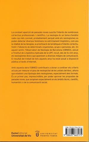 Les paraules noves | 9788497663175 | Universitat Pompeu Fabra | Llibres.cat | Llibreria online en català | La Impossible Llibreters Barcelona