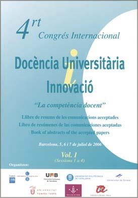 4rt Congrés Internacinal Docència Universitària Innovació Vol 1 | 9788484582434 | Varios autores | Llibres.cat | Llibreria online en català | La Impossible Llibreters Barcelona