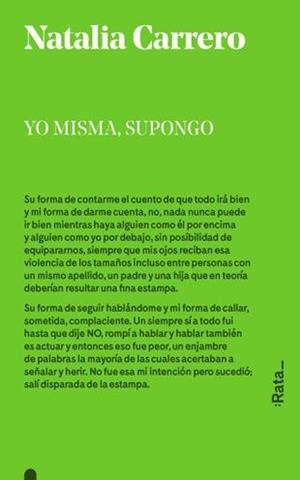 YO MISMA, SUPONGO | 9788494489112 | Natalia Carrero | Llibres.cat | Llibreria online en català | La Impossible Llibreters Barcelona