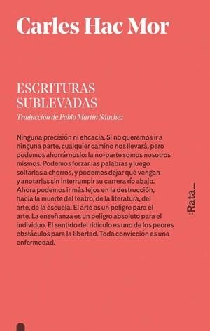 Escrituras sublevadas | 9788416738014 | Carles Hac Mor | Llibres.cat | Llibreria online en català | La Impossible Llibreters Barcelona
