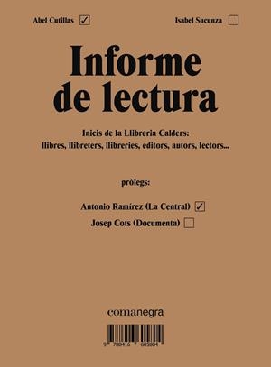 Informe de lectura | 9788416605804 | Cutillas Alberich, Abel/Sucunza Alfonso, Isabel | Llibres.cat | Llibreria online en català | La Impossible Llibreters Barcelona