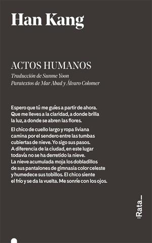 Actos humanos | 9788416738342 | Kang, Han | Llibres.cat | Llibreria online en català | La Impossible Llibreters Barcelona