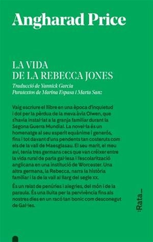 La vida de la Rebecca Jones | 9788416738434 | Angharad Price | Llibres.cat | Llibreria online en català | La Impossible Llibreters Barcelona