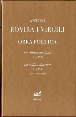 Obra poètica | 9788412000702 | Rovira i Virgili, Antoni | Llibres.cat | Llibreria online en català | La Impossible Llibreters Barcelona