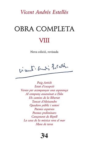 OBRA COMPLETA VIII - VICENT ANDRES ESTELLÉS | 9788417469429 | Estellés, Vicent Andrès | Llibres.cat | Llibreria online en català | La Impossible Llibreters Barcelona