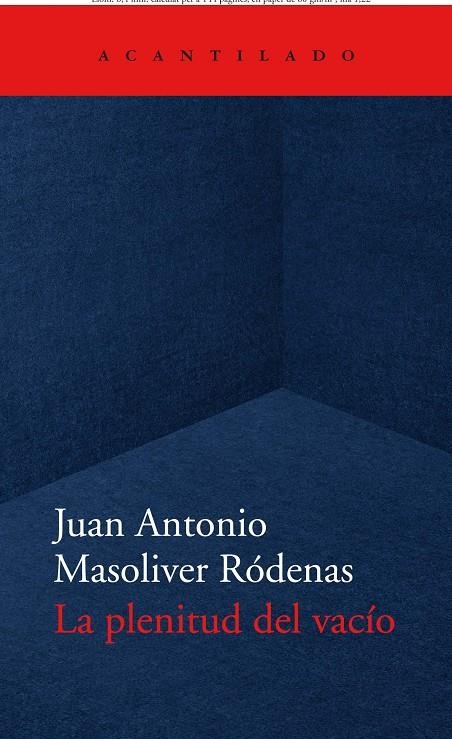 La plenitud del vacío | 9788418370779 | Masoliver Ródenas, Juan Antonio | Llibres.cat | Llibreria online en català | La Impossible Llibreters Barcelona