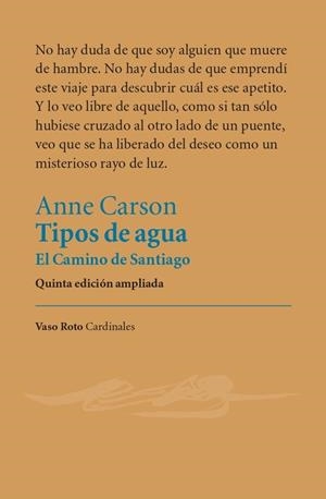 Tipos de agua | 9788412519716 | Carson, Anne | Llibres.cat | Llibreria online en català | La Impossible Llibreters Barcelona