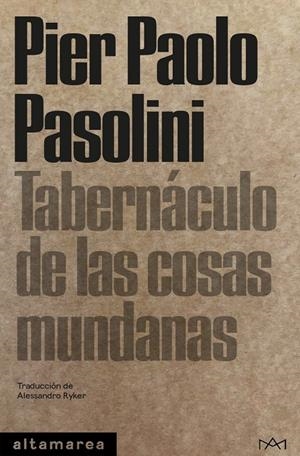 Tabernáculo de las cosas mundanas | 9788419583611 | Pasolini, Pier Paolo | Llibres.cat | Llibreria online en català | La Impossible Llibreters Barcelona