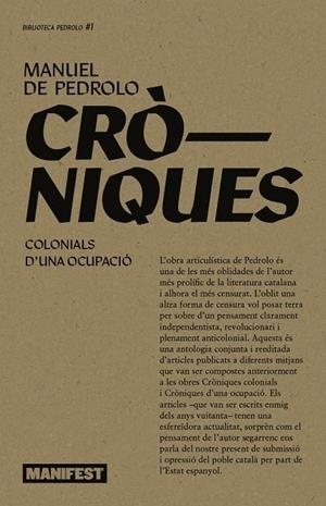 CRONIQUES COLONIALS. CRONIQUES D'UNA OCUPACIO | 9788410344129 | Pedrolo, Manuel de | Llibres.cat | Llibreria online en català | La Impossible Llibreters Barcelona