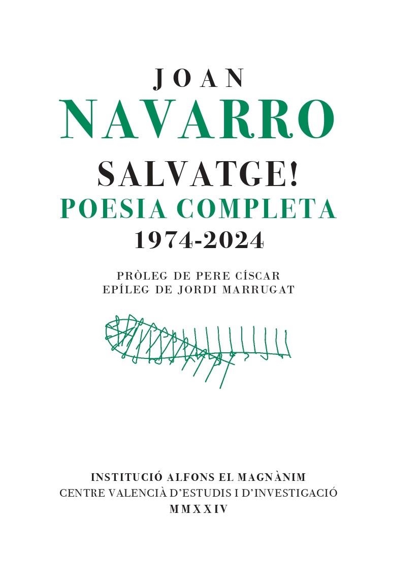Salvatge!. Poesia completa (1974-2024) | 9788411560580 | NAVARRO TERCERO, Joan | Llibres.cat | Llibreria online en català | La Impossible Llibreters Barcelona