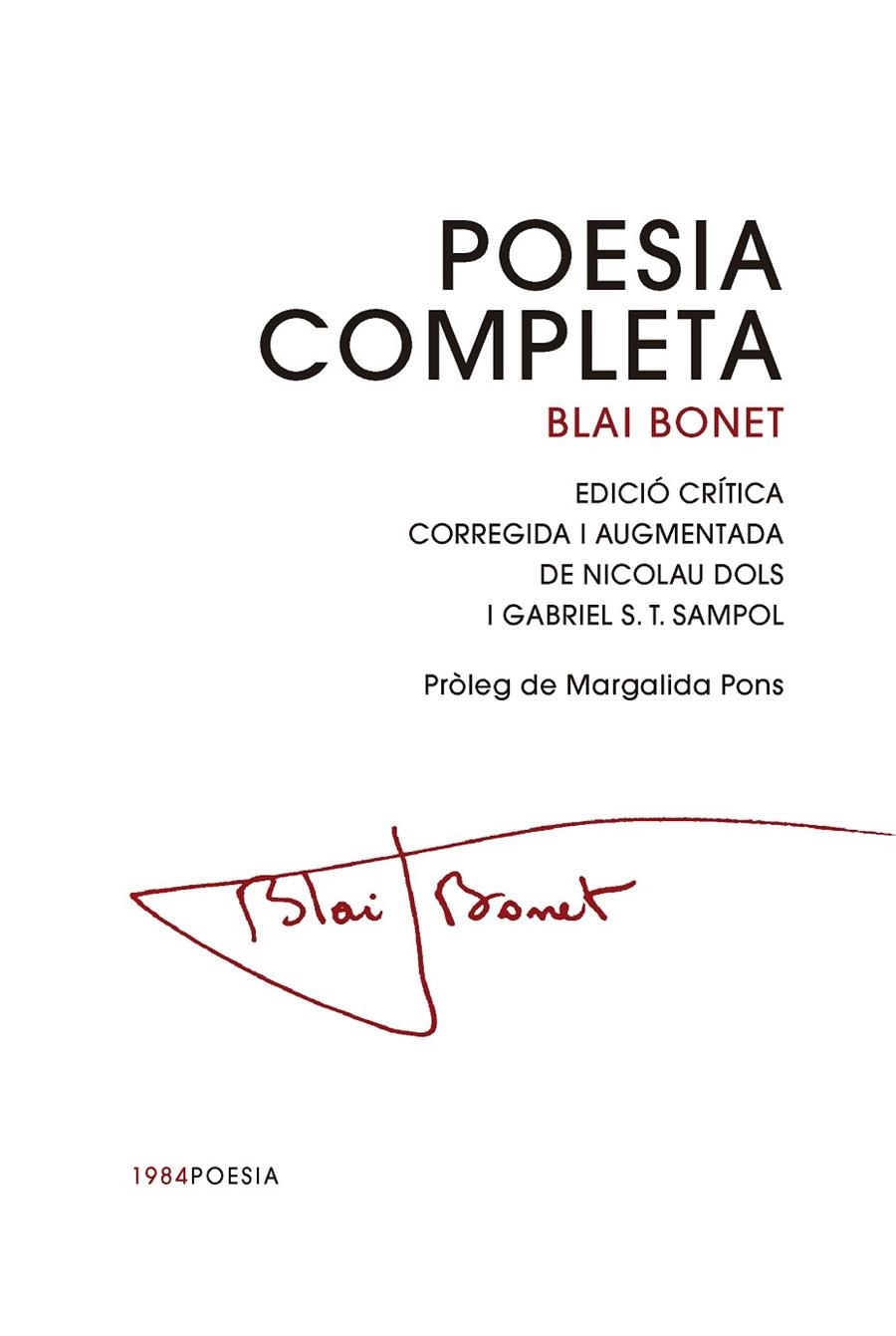 Poesia completa | 9791387757144 | Bonet, Blai | Llibres.cat | Llibreria online en català | La Impossible Llibreters Barcelona