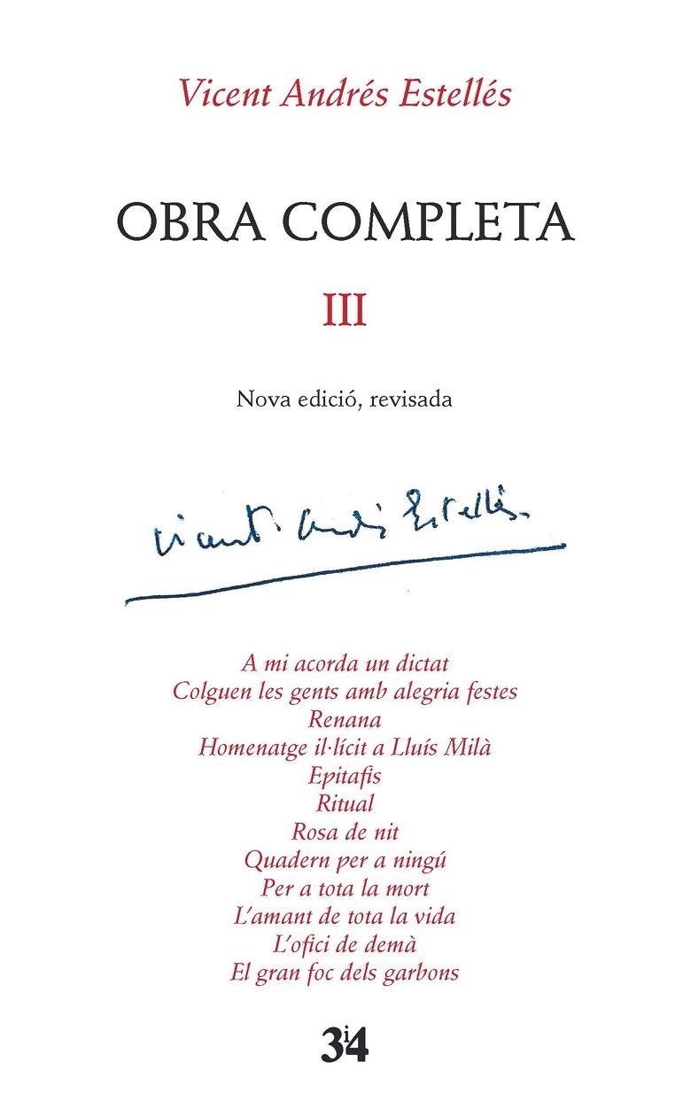 Obra completa, 3 | 9788416789658 | Estellés, Vicent Andrés | Llibres.cat | Llibreria online en català | La Impossible Llibreters Barcelona