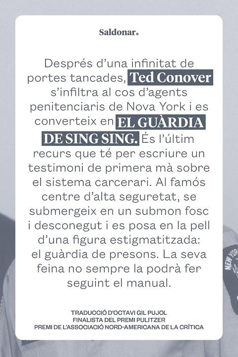 El guàrdia de Sing Sing | 9788419571427 | Conover, Ted | Llibres.cat | Llibreria online en català | La Impossible Llibreters Barcelona