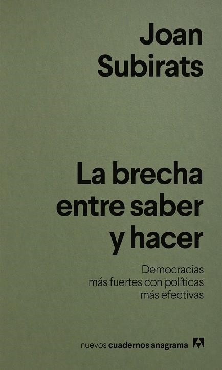 La brecha entre saber y hacer | 9788433949004 | Subirats, Joan | Llibres.cat | Llibreria online en català | La Impossible Llibreters Barcelona